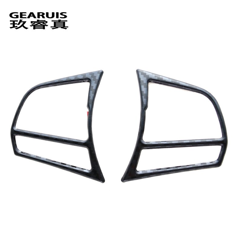 Para BMW F20 F21 F30 F34 F32 accesorios Interior de fibra de carbono Auto botones de volante marco pegatinas cubre decoración de embellecedor