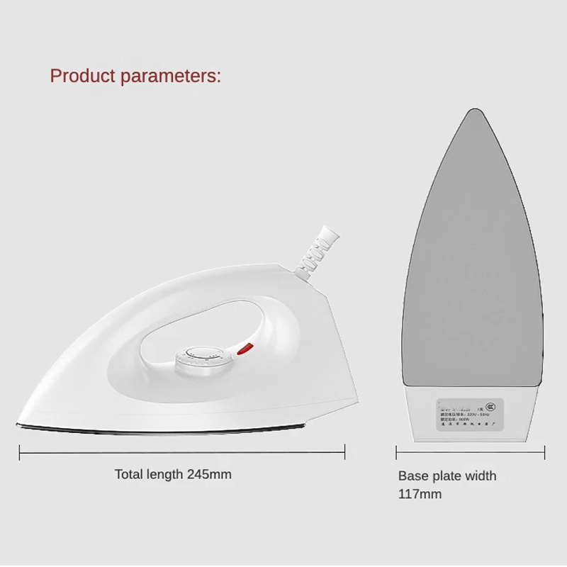 Electric Iron 1000W 5 Gear Adjustable Household Dry Ironing without Water Iron Drilling Heat Transfer for Home Travel