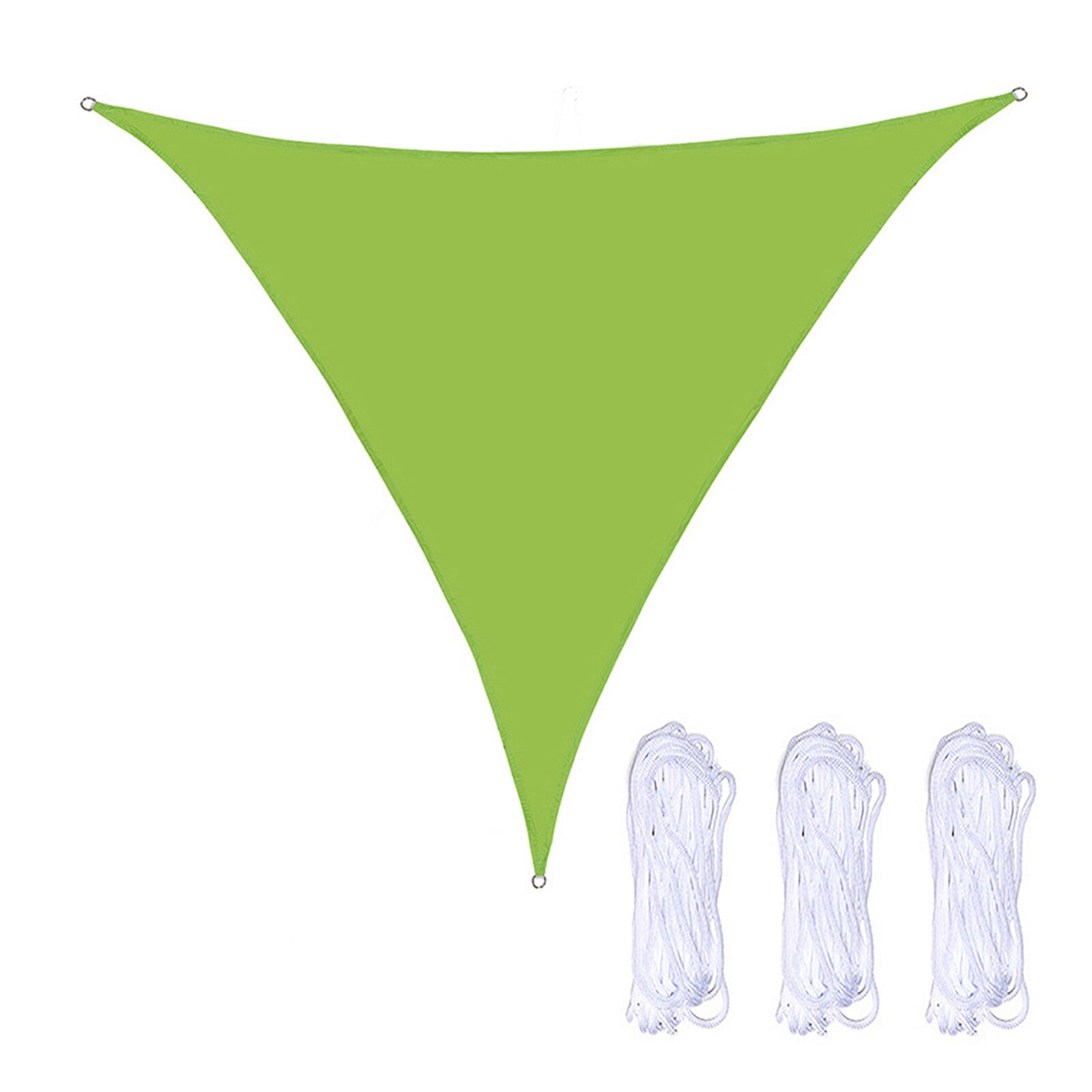 Outdoor Shade Sail 3 Ropes Sunshades Awnings Anti-UV Courtyard Summer Sunscreen Black UV Protection Waterproof Open Air Triangle: Green