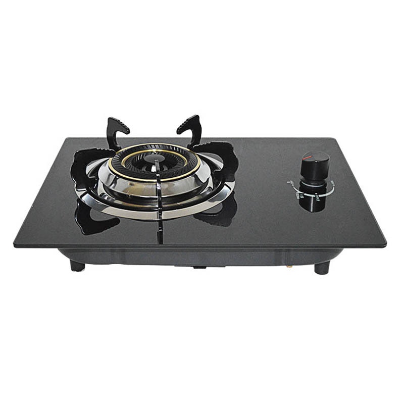 Natural gas stove, liquefied gas stove, household tempered glass, embedded pulse ignition, copper fire cover, single stove