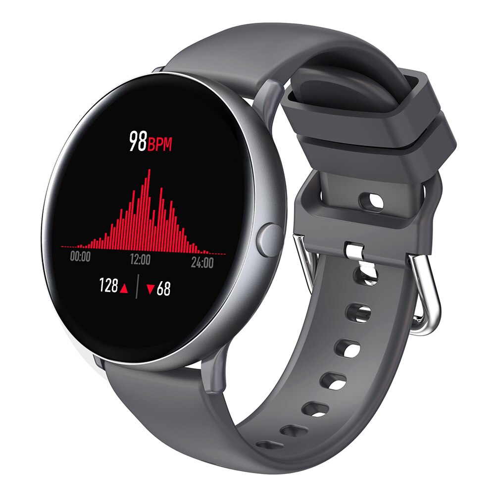 LEMFO Smartwatch Women - 1.09" Screen - Body Temp & Heart Rate Monitor - For Android/iOS - Multi Language: Gunmetal