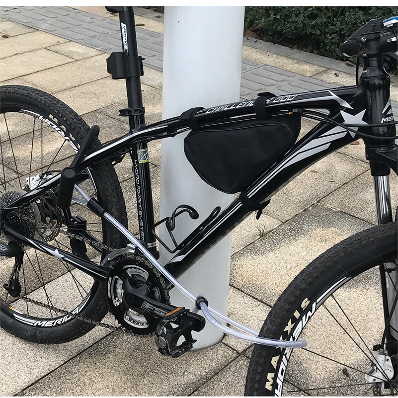 WEST BIKING Bicycle U Lock Steel Safety Anti-theft MTB Road Bike Cable U-Lock Set Candado Bisiklet Kilidi Security Cycling Locks