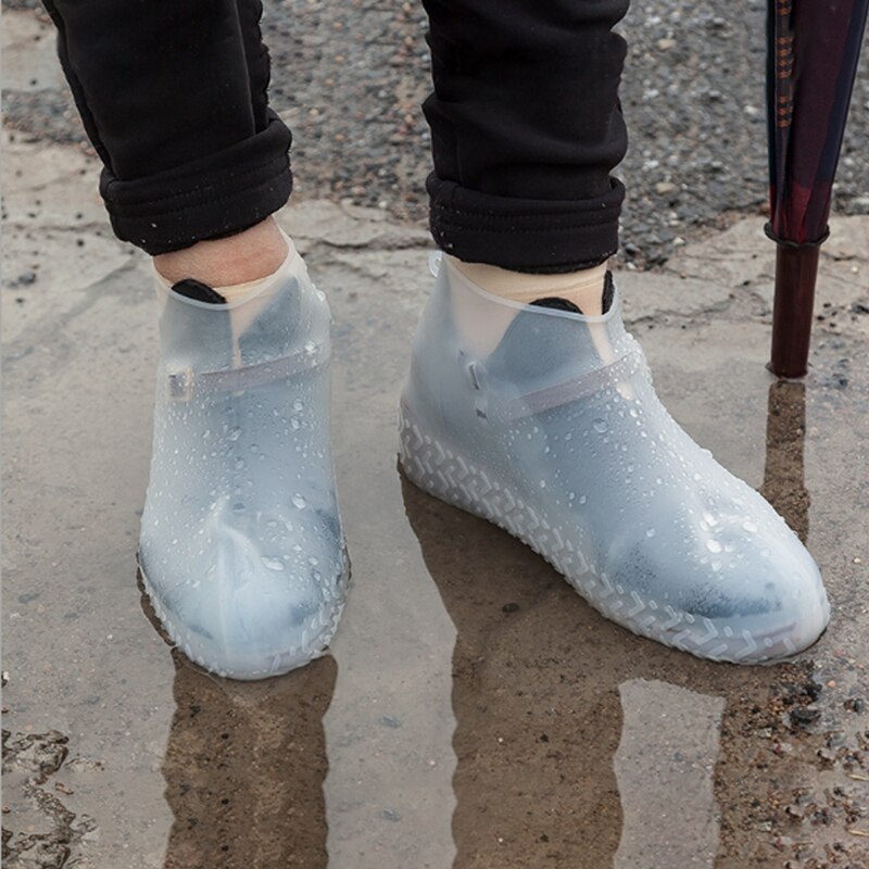 Genanvendelige silikoneovertrækssko regntæt vandtætte skoovertræk boot cover protector regntæpper