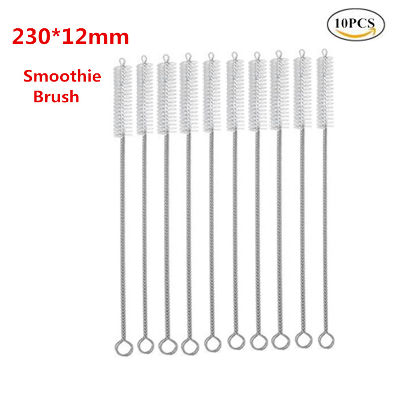 100Pcs/lot Bamboo Straw Natural Organic Reusable Bamboo Drinking Straws Cleaner 19.5cm 23cm Bamboe Straws set for: Smoothie brush 10pcs