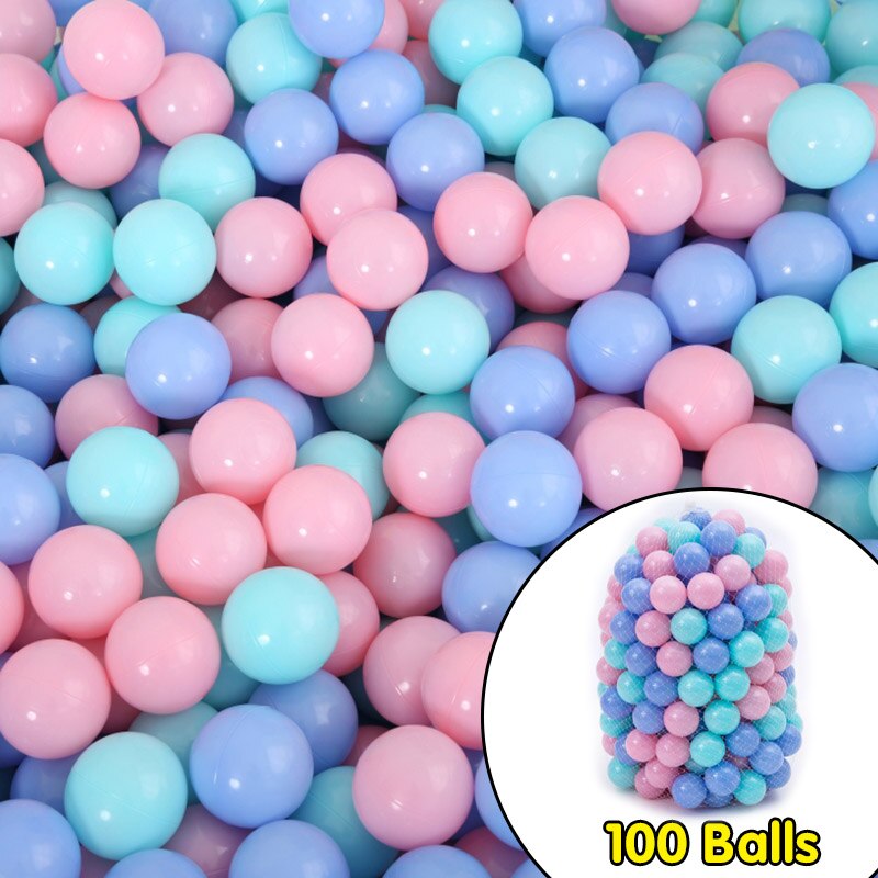 100 stk miljøvenlig farverig blød plast vand pool hav bølge bold baby sjove legetøj stress luft bold udendørs sjov sport: Sort