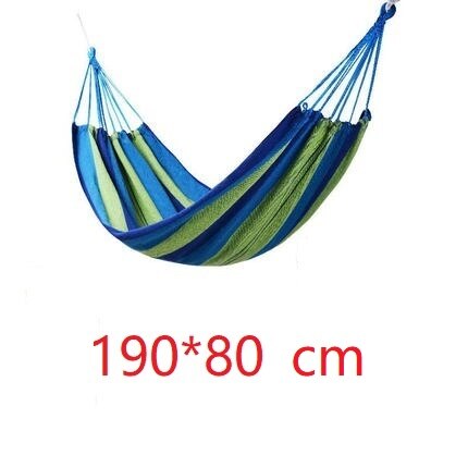 Outdoor Leisure Draagbare Hangmat Canvas Hangmatten Ultralight Tuin Sport Home Reizen Camping Hangmat: Blauw