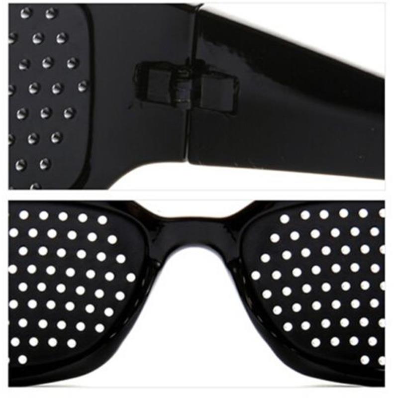 TiOODRE Black Unisex Vision Care Pin hole Eye Exercise Eyeglasses Pinhole Glasses Eyesight Improve Plastic