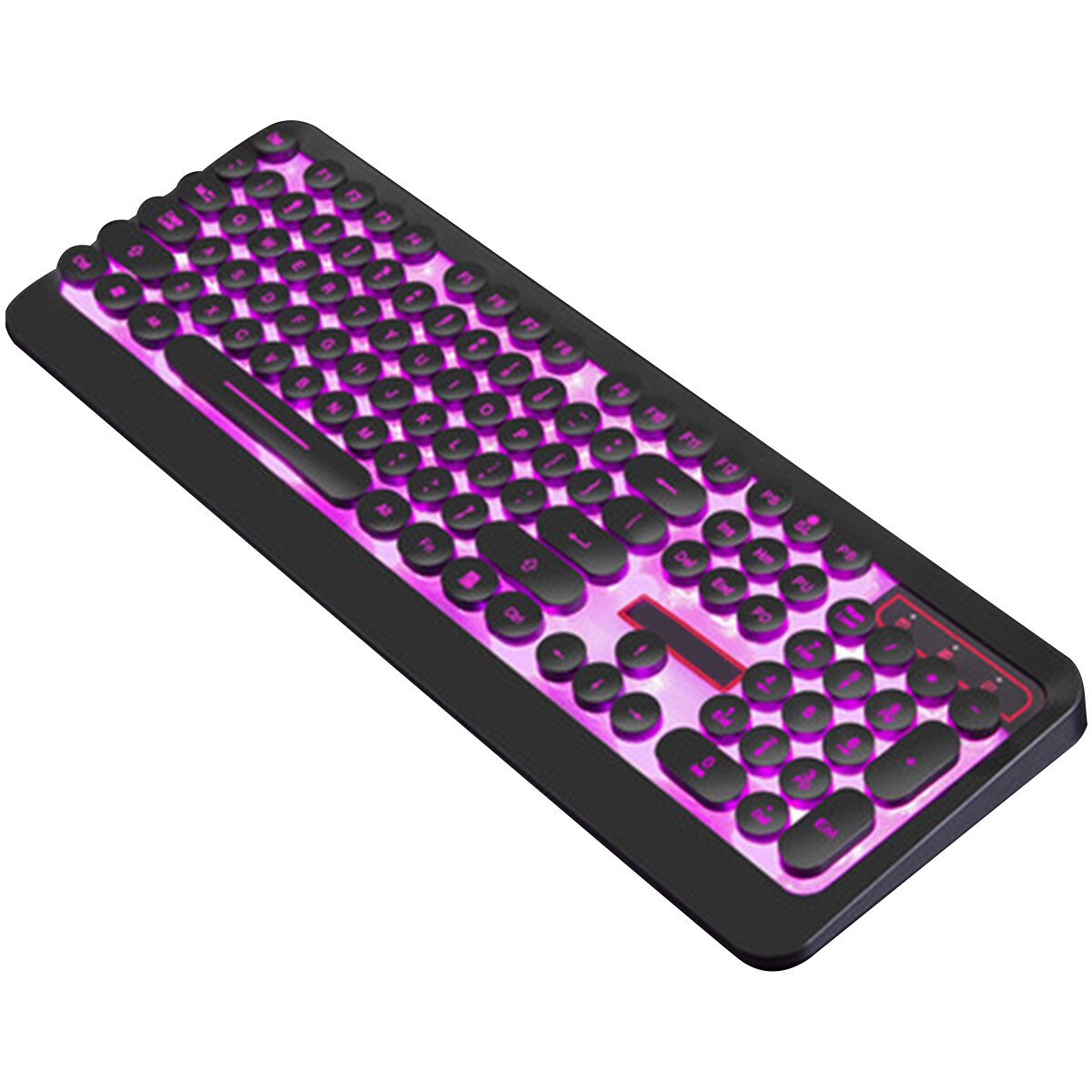 Luminous Gaming Keyboard USB Wired Round Keys Waterproof Mechanical Gaming Keyboard With Backlight For Computer PC: pink