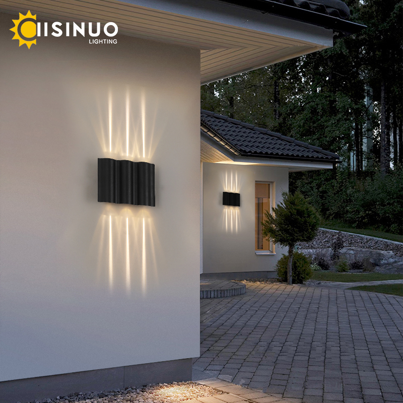 IP65 Waterdichte Led Outdoor Verlichting Alumunim Wandlamp Tuin Villa Veranda Blaker Verlichting Zwarte Kleur 96-260V Blaker armatuur