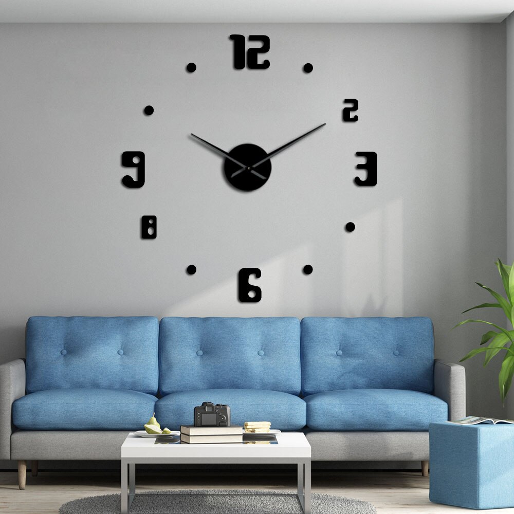 DIY Large Wall Clock Modern Quartz Clocks Wall Watch Big Clock Needle Acrylic Mirror Diy Sticker 3d Stickers Home Decor