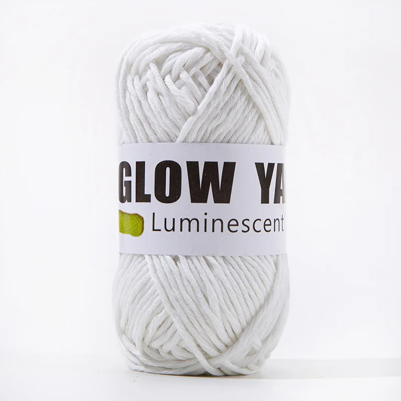 Luminous Thread Fluorescent Thread Emitting Light Hand Woven Crochet Hooks DIY Doll Accessories Handicrafts Spot: army green