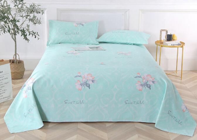 students bed sheet 120cmx 230cm,single bedsheet,canavs bed sheet: Light Green