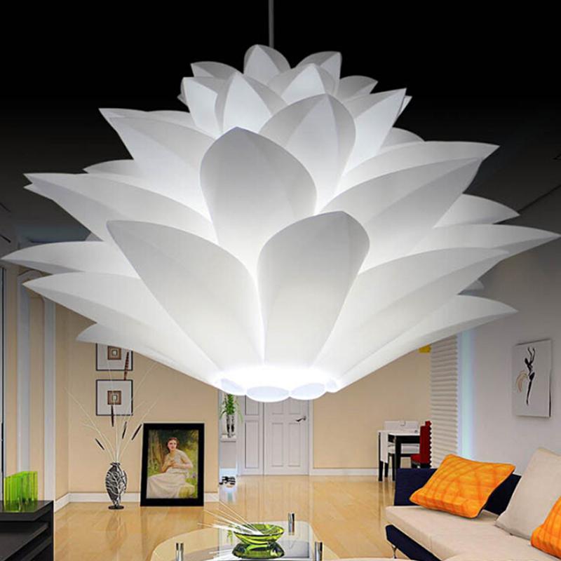 HobbyLane – abat-jour en forme de Lotus, 35cm, 45cm, 55cm, couvercle d&#39;éclairage pour décoration de Bar, salon romantique, ampoule E27, DIY: 35cm