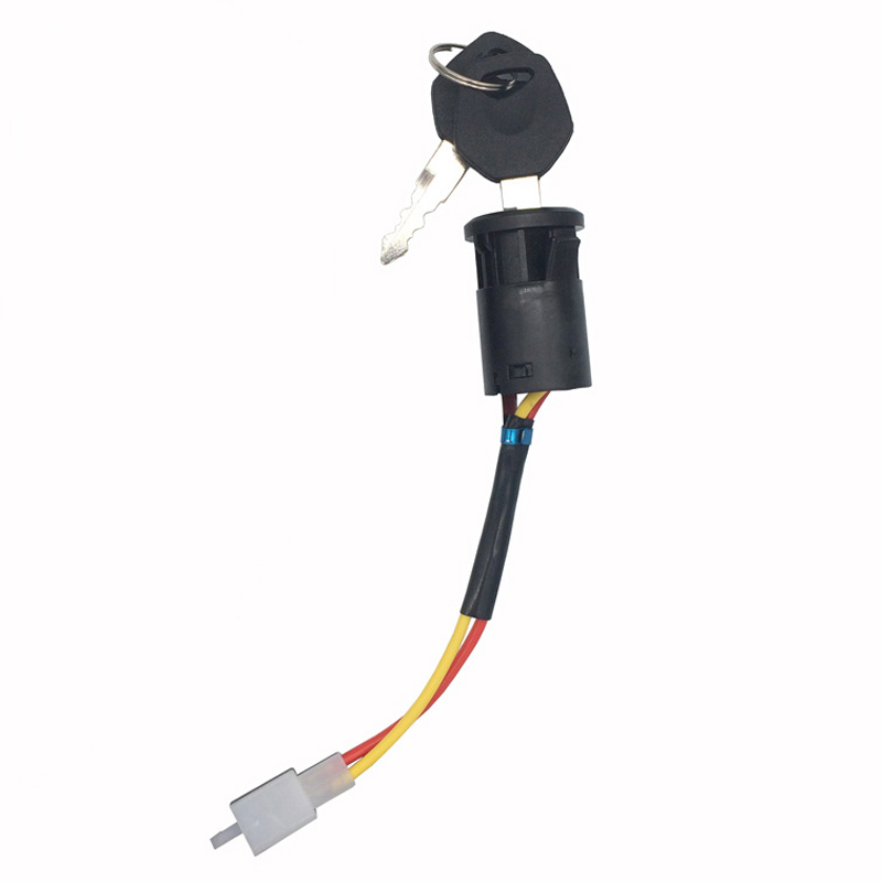 Elektrische Auto Oplaadinterface Voor Kinderen, Motordraad Voor Speelgoedauto Met Dubbele Aandrijving, Batterijlaadclip Met Sleutelcontactschakelaar: Rood