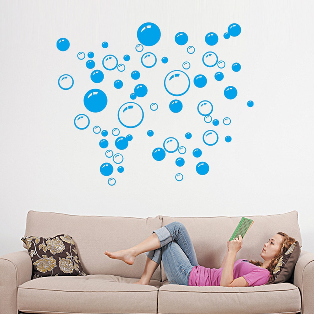 Bellen Cirkel Verwijderbare Muur Behang Badkamer Raam Sticker Decal Thuis Diy Muurstickers Home Decor Etiqueta De La Pared
