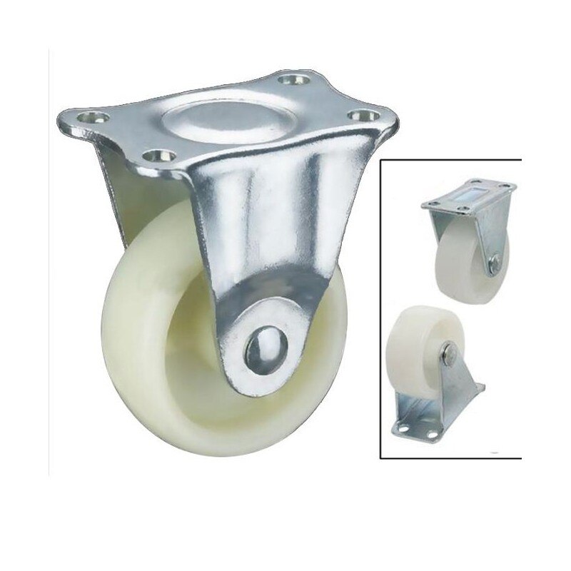 impostato 2 ruote plastica per carrello con staffa fissa ruota rotella misure varie