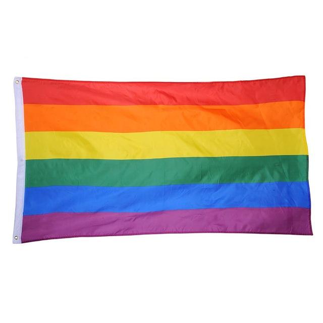 3 soorten lgbt-vlaggen, regenboogvlaggen van polyestervezels, enorm grote lgbt-regenboogvlaggen voor feesten, vieringen en decoraties in huis.: 1pc 90 x 150cm