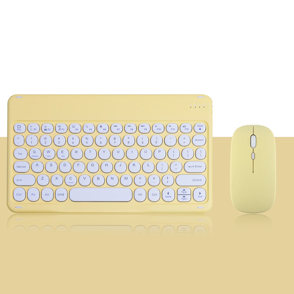 Tablet mouse per pro 11 2020 2021 per Air 4 tastiera Wireless per xiaomi Huawei Samsung tablet connessione wireless tastiera mouse: Yellow 01