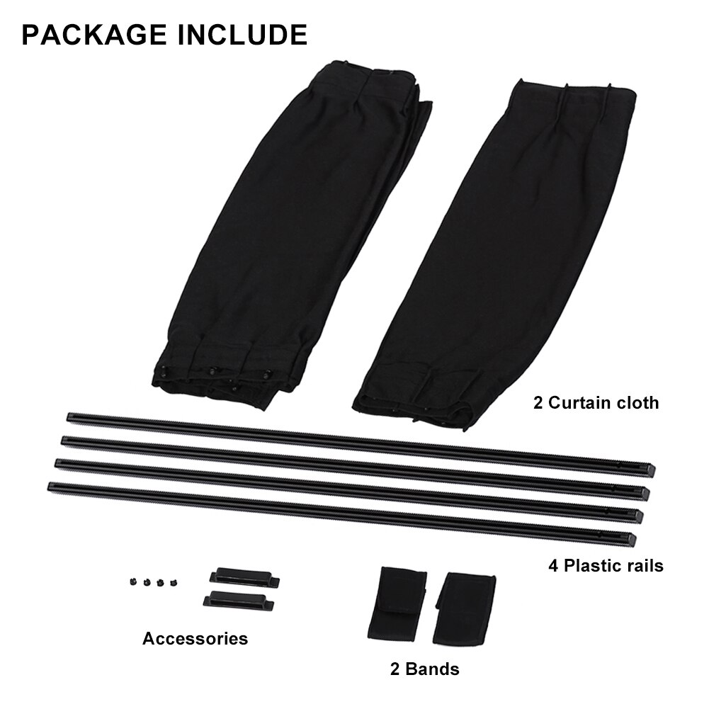 Car Curtains Window Shades UV Protection Auto Privacy Shade Valances for Side Window Universal Windshield Sunshade