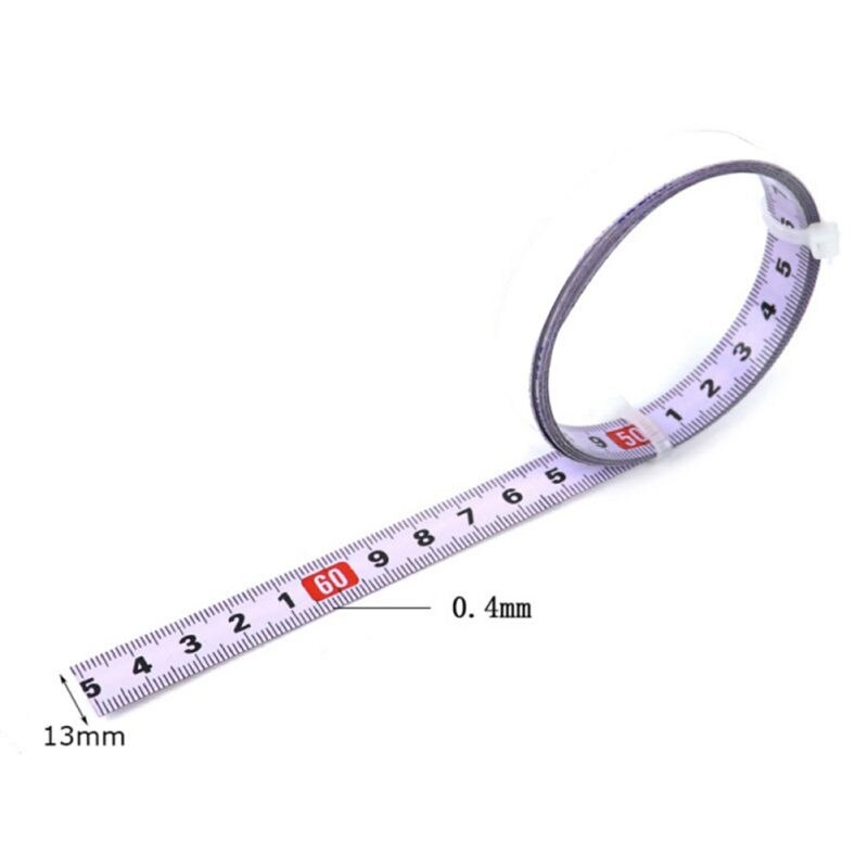 1/2/5M Sticky Scale Ruler Adhesive Miter Saw Track Tape With Glue Mechanical Scale Middle Scale Tape Measurements