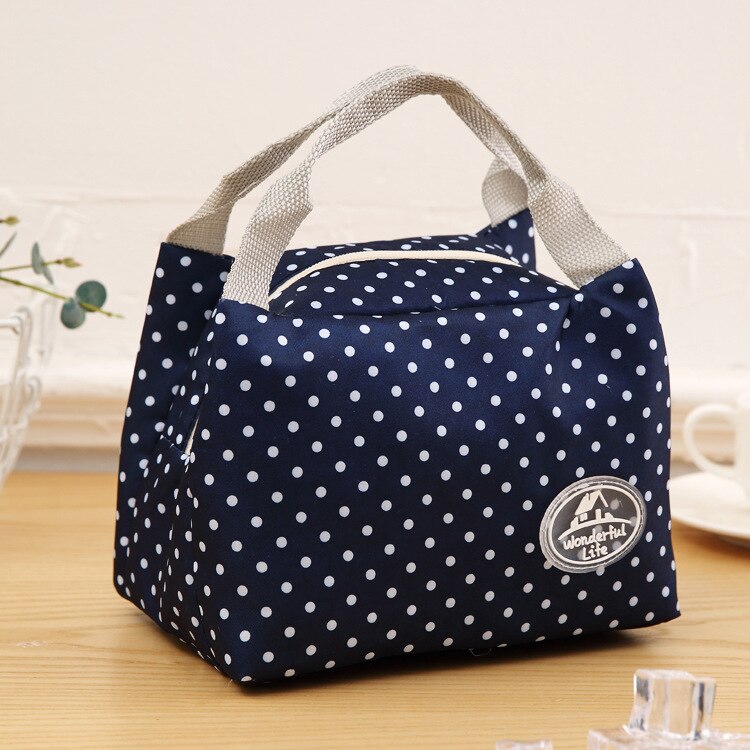 1 Uds bolsa de almuerzo frío de Picnic funda de transporte térmico portátil almuerzo bolsa el almuerzo almacenamiento de alimentos bolsas de almacenamiento de la caja de almuerzo de Bento bolsa: A