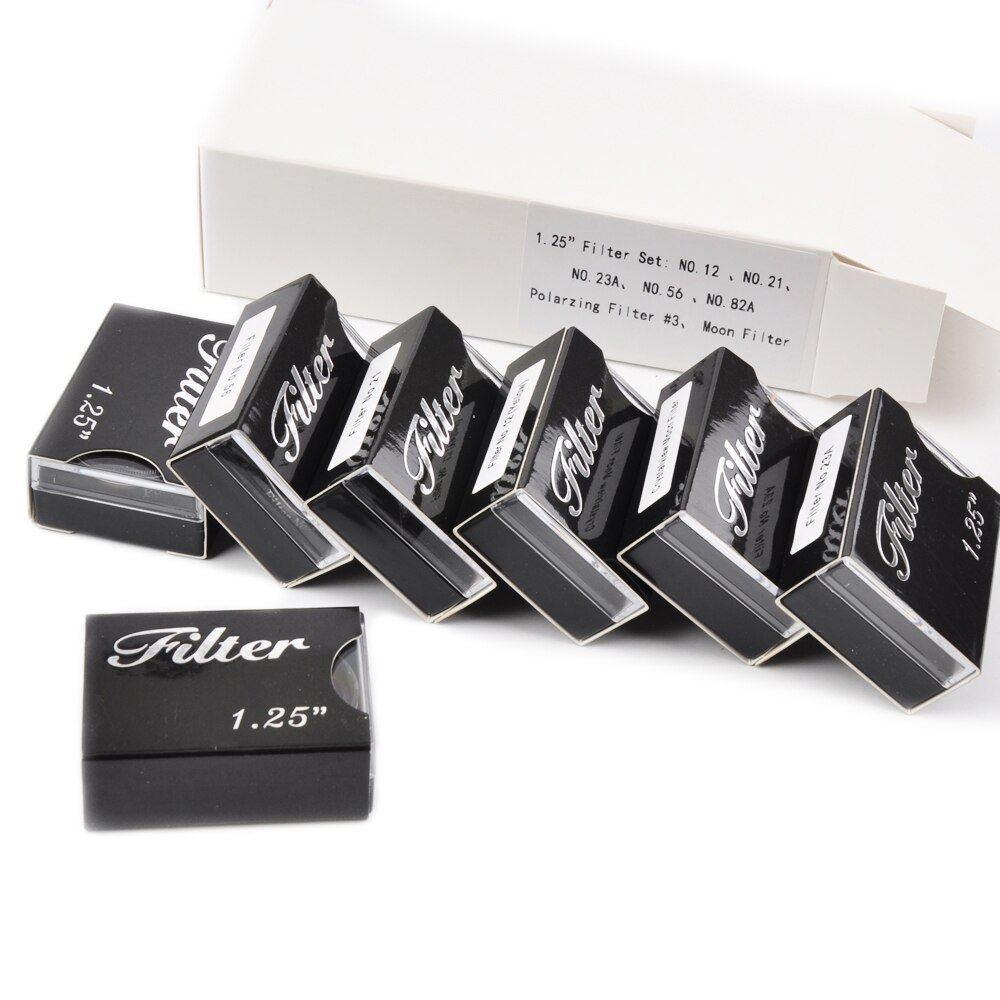 Solo Standard 1.25 inch 7pcs Telescope Filter glass nebula filters Set Astronomical Telescope oculares