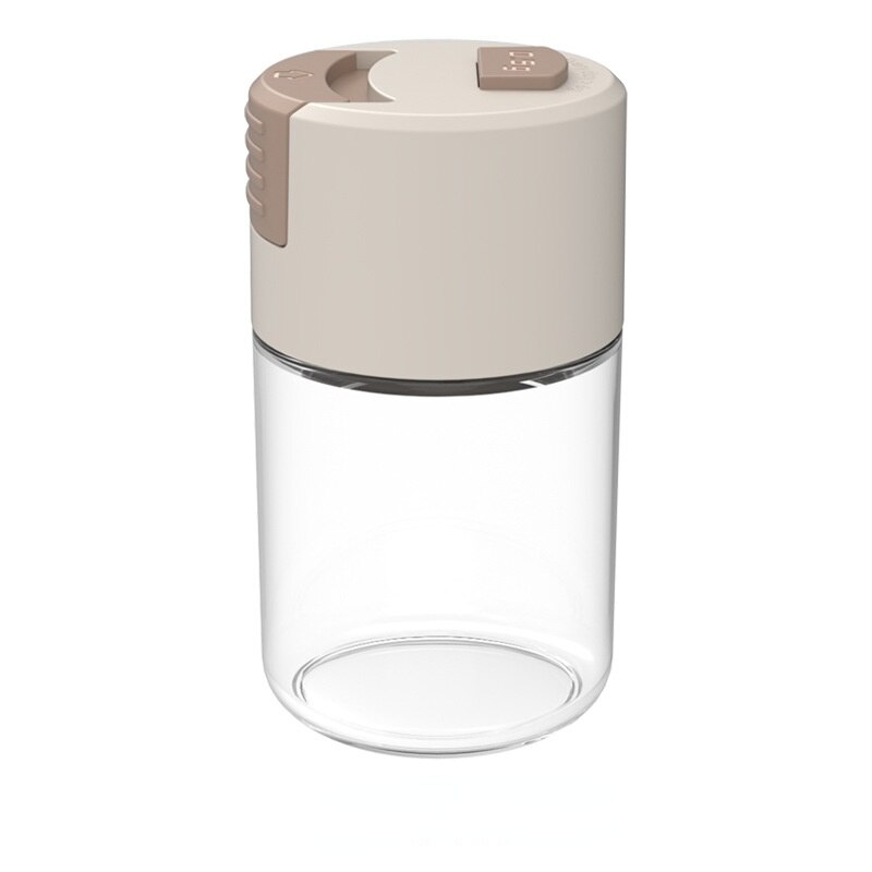 100ml Glass Spice Jars Transparent Spice Bottle Containers for Spice Pepper Salt Cocina Sealed Kitchen Spice Jar: Beige