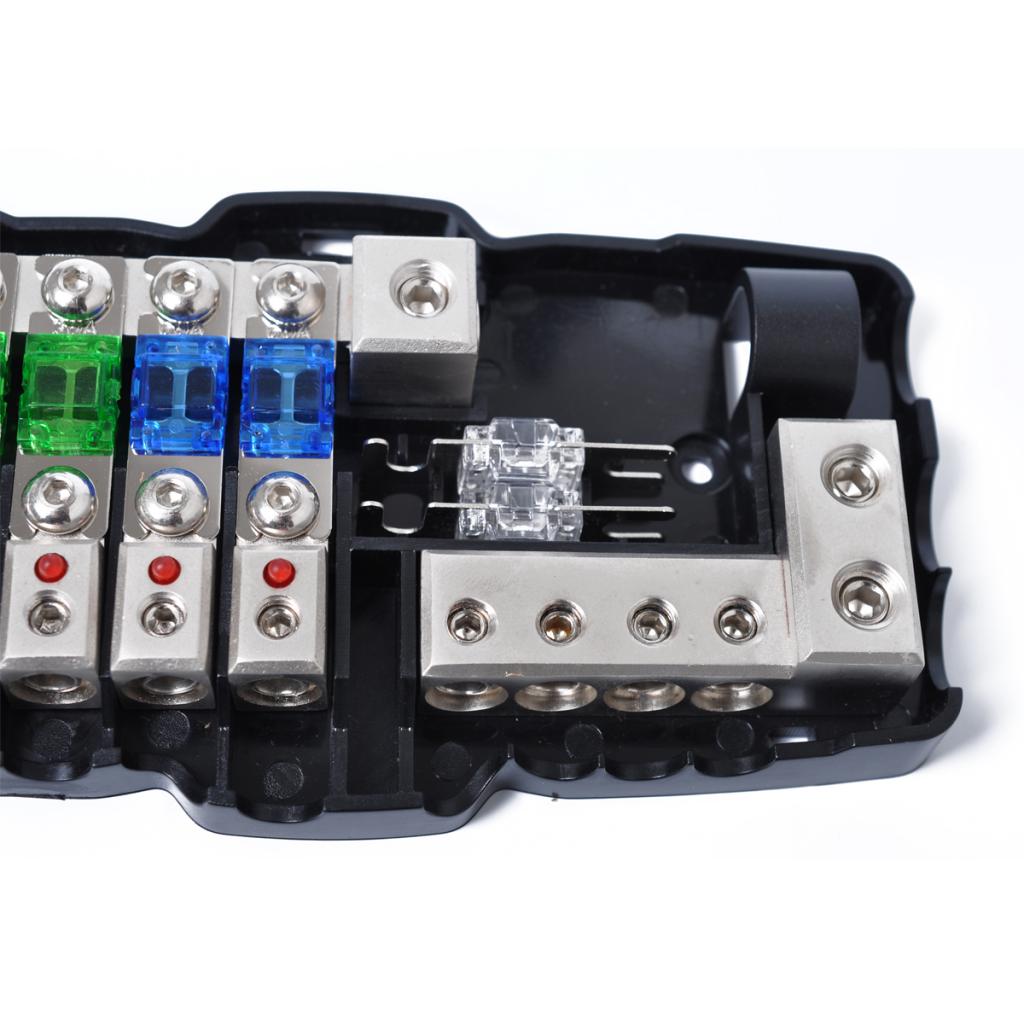 Car Audio ANL Fuse Holder Power Distribution Block Fusebox 2 Input 4 Output