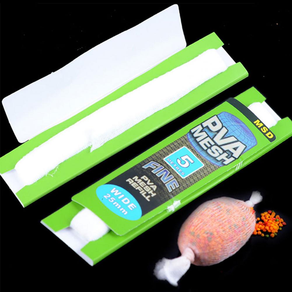 Bolsa de malla de pesca de 5M, soporte de cebo Soluble en agua, herramienta de cebado, accesorio de aparejos, alimentador de pesca de carpa, trampa, bolsa de cebo, redes