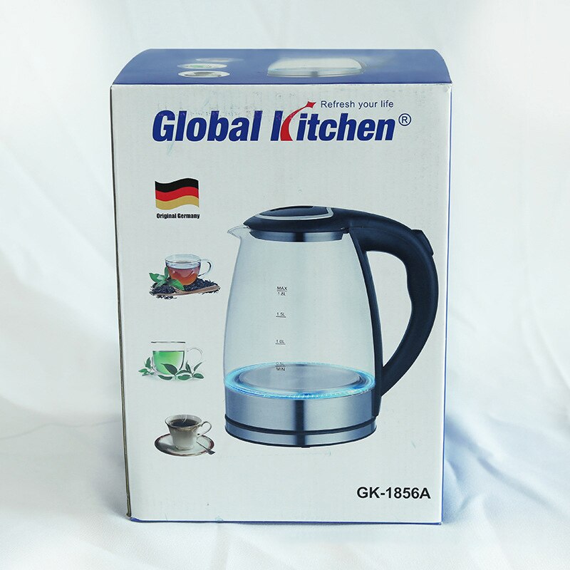 Blu-Ray Glass Electric Kettle Fast Boiling Stainless Water Kettle Teapot Intelligent Temperature Control Anti-Overheat