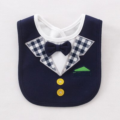 Baby Bibs Waterproof Wet Wipes Removable Babys Tuxedo Kids Dinner Feeding Bib Saliva Towel Tie Gentleman Child Red Bow Feeding: model-7