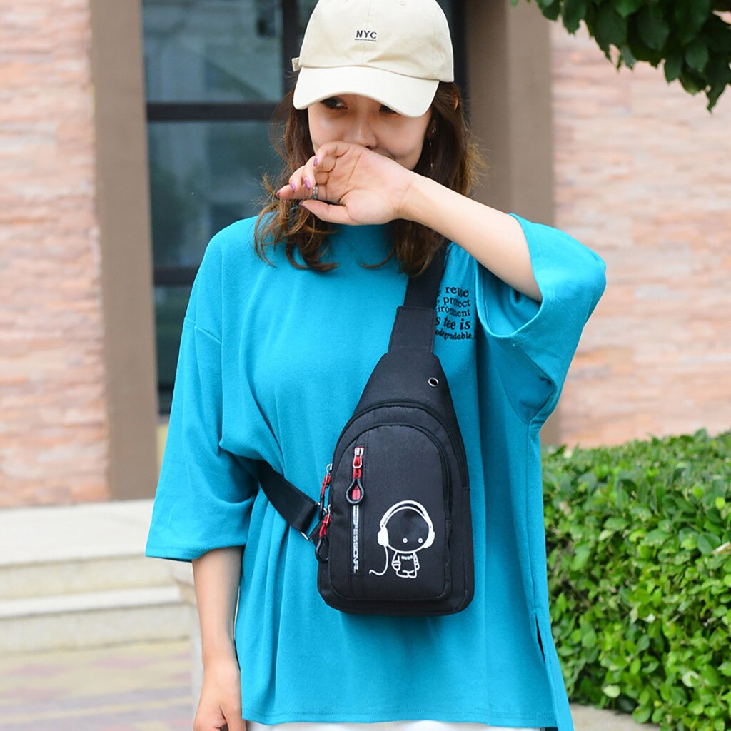 Bolso de pecho a la para mujer, bandolera multifuncional de cuero con rejilla para pecho, Bolso pequeño de hombro para deportes al aire libre # sw