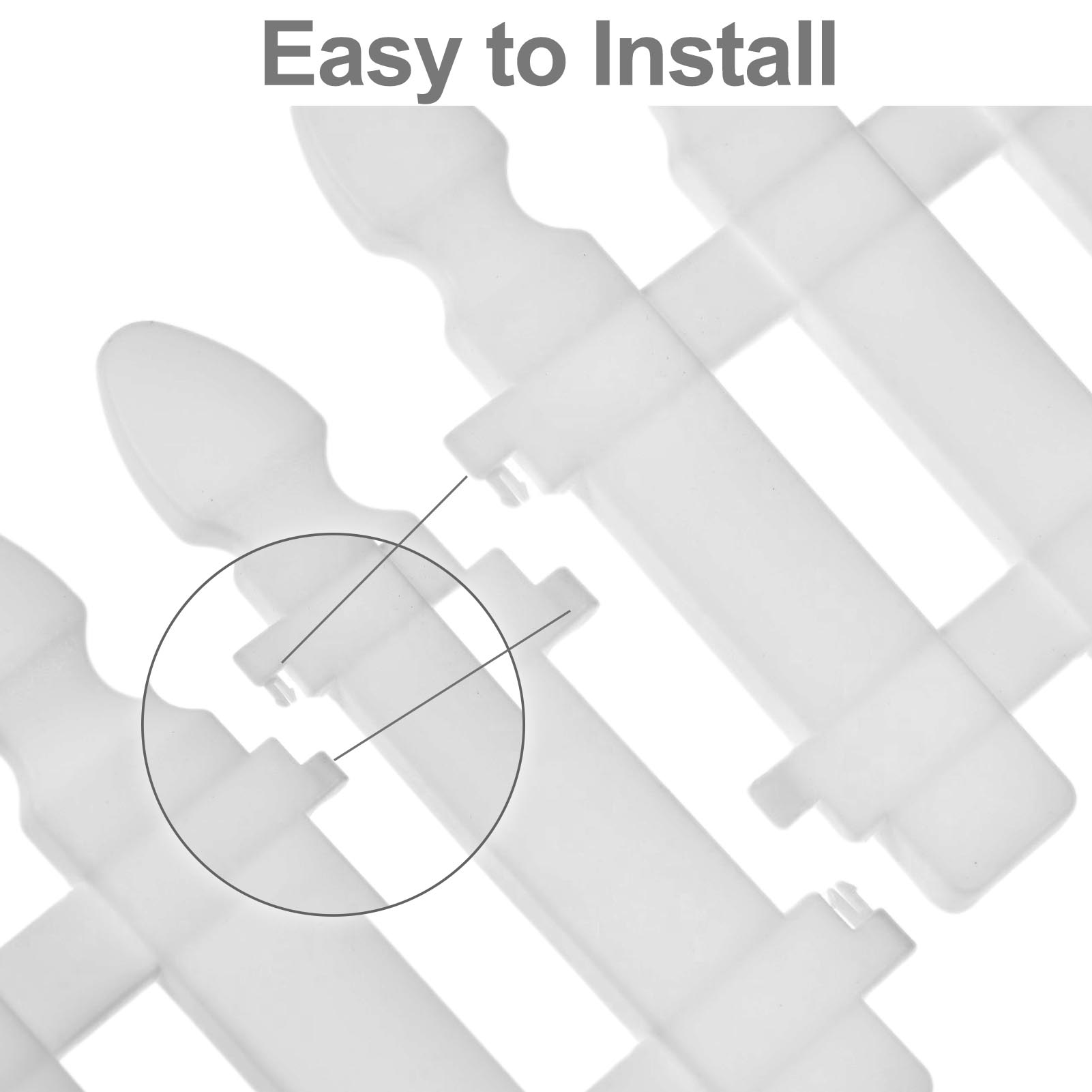 4pcs Plastic Garden Lawn Border Edging Fence Pannels Outdoor Landscape Decor Edging Yard White Picket Fence Border