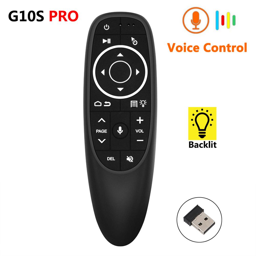 G10 Smart Voice Télécommande 2.4G RF Gyroscope Sans Fil Air Mouse avec Microphone pour X96 mini H96 MAX T95Q TX6 Android TV Box