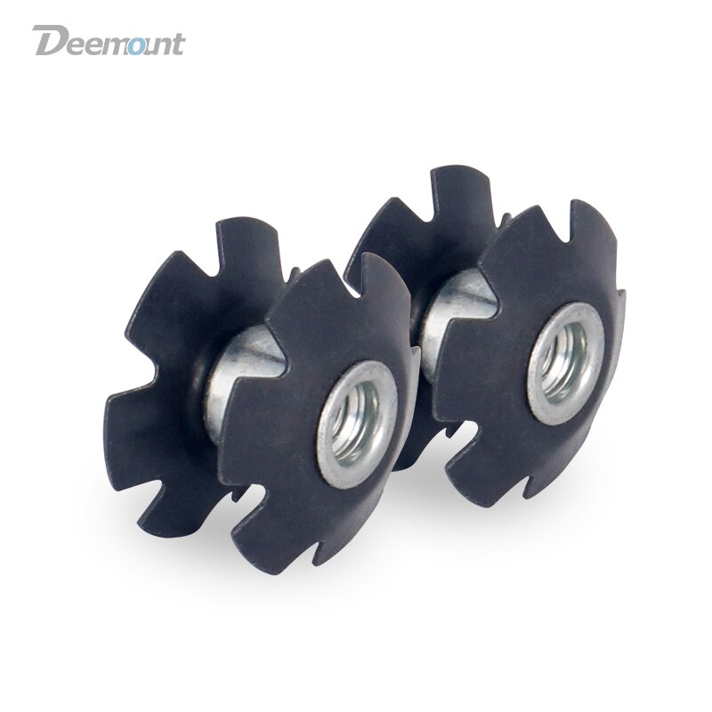 Deemount 2PCS/Lot Cycle Front Fork Mount Core Bicycle Fastening Bolts Star Nuts for 1-1/8" Steerer Non-Threaded Fork