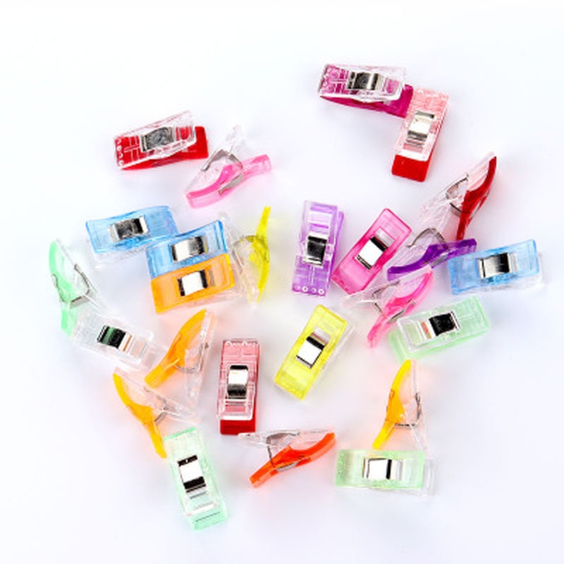 20 Stuks Plastic Clips Job Voet Case Multicolor Clips Stof Klemmen Patchwork Zomen Naaien Gereedschap Naaien Accessoires Kledingstuk Clips