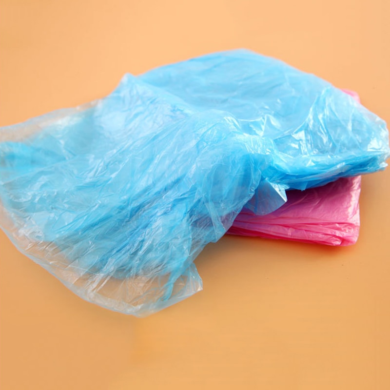 1/5 stk engangs regnfrakke bærbar vandtæt vandreture camping nødhætte poncho nyttige regntøj dragter unisex tilfældig farve