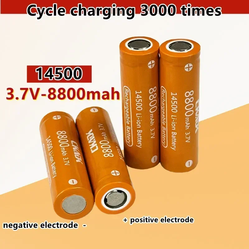 14500 Battery 8800mAh 3.7V Li-ion Rechargeable Batteries 14500 AA Battery Lithium Cell for Led Flashlight Headlamps Torch Shaver