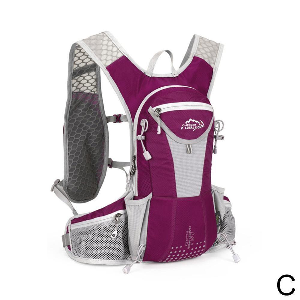 12L Waterproof Bicycle Backpack MTB Mountain Bike Water Bag Men's Women Nylon Cycling Hiking Camping Running Hydration Backpack: C