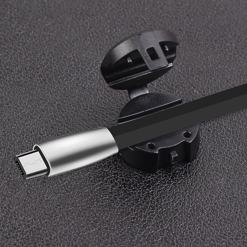 innovative Wire Desktop Storage Rack Power Cord Data Line Hub Holder Clip USB Charger Carbon Fiber Magnetic Organizer Storage