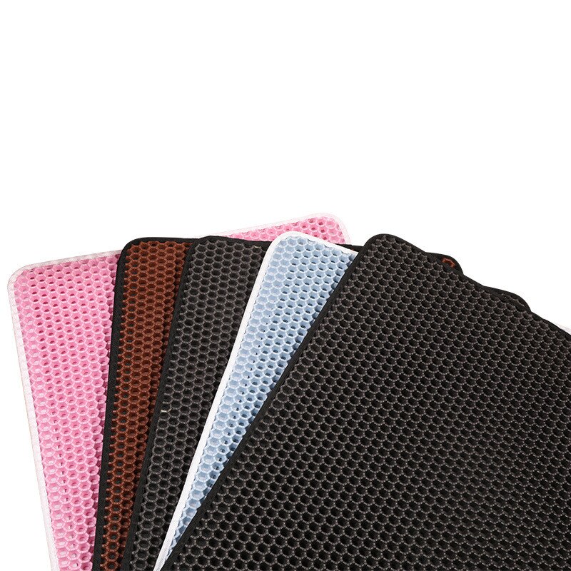 Waterdichte kattenbakmat, dubbellaags, waterdichte kattenbakmatten, opvouwbare antislip kattenhuis schoonmaakmat, kattenmandbenodigdheden