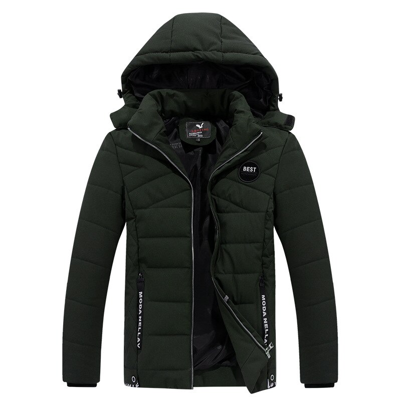 Winter heren jas korte overjassen heren kepi afneembare capuchon jas parka heren roupas heren dikke warme jas kleding jeugd