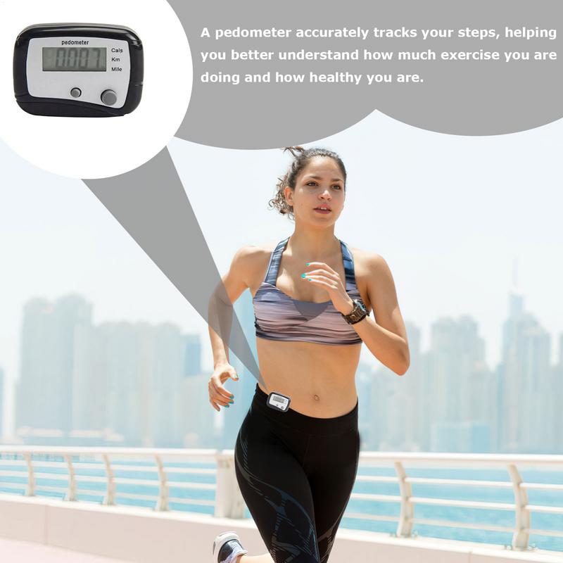 Compteur de calories de marche, affichage numérique LCD, Distance de marche, podomètre Miles/Km, compteur de pas léger avec Clip