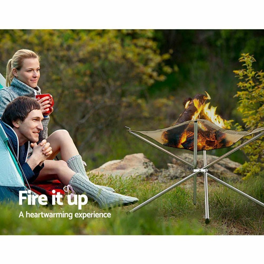 Portabelt eldställ utomhus fällbart bord grill kolspis ved stål campingkök ljus värmepunkt super  e6 h 0