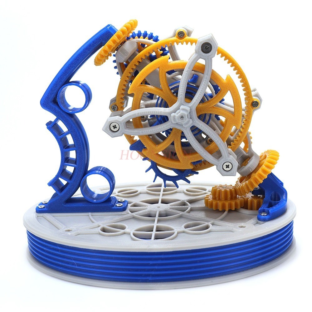 Dubbele as tourbillon modelvermogen 3D-printen slingeruur mechanisch principe desktop slingeruitrusting