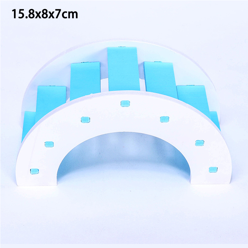 Niche de Hamster de luxe, maison de couchage, écureuil hérisson Chinchilla cochon d&#39;inde maison de jeu bricolage petits animaux Cage produits: blue-2