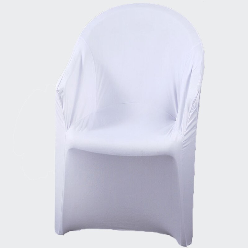 Elastisk lænestolbetræk stretch armstolsbetræk spandex slipcovers til lænestole bryllupsfest stol betræk housse de chaise: Hvid