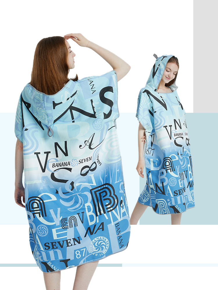Poncho de plage en microcarence à séchage rapide pour adultes, serviette de surf, sweat à capuche, serviette de bain proxy, A12