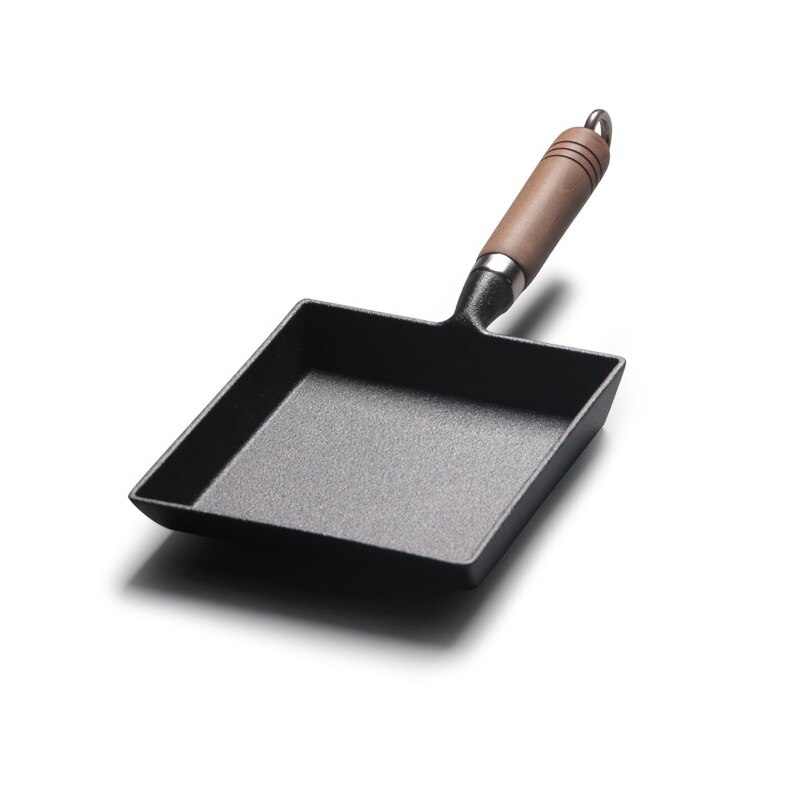 15 x 18cm suorakulmio japanilainen omeletti tamagoyaki paistinpannu paksuuntunut valurauta tarttumaton paistinpannu nopea aamiainen munarullan valmistaja