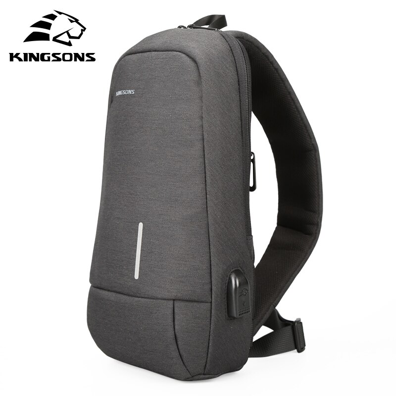 Kingsons Male Chest Bag Crossbody Bags Small Single Shoulder Back Pack for Teenager Casual Travel Bag Bags Luxury: Default Title